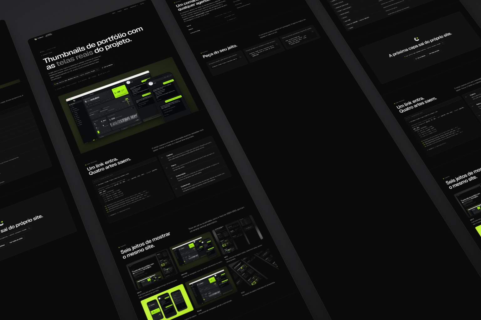 Esta página no layout tilt, fundo dark